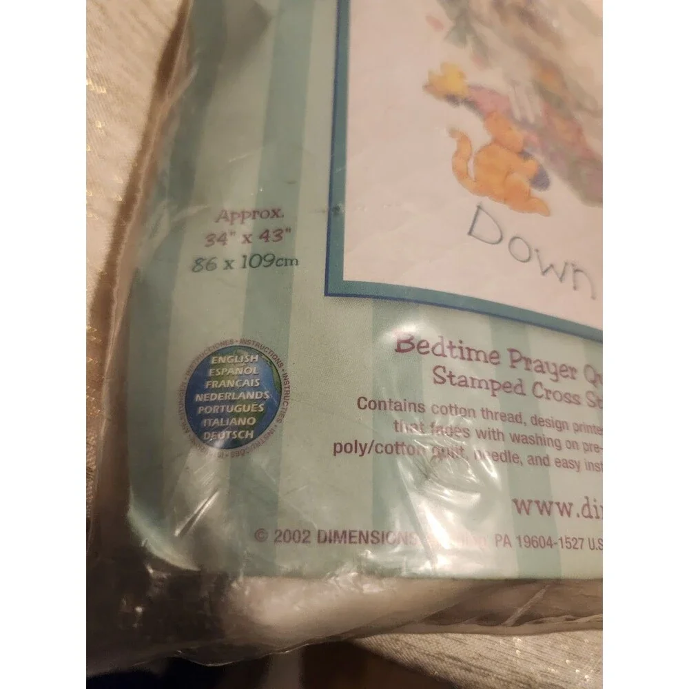 Dimensions Baby Hugs Now I Lay Me Down 2 Sleep Bedtime Prayer Quilt Cross Stitch
